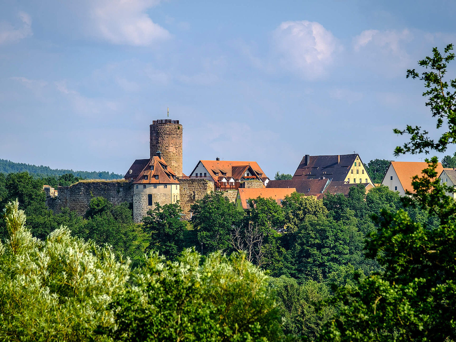 Ansicht der Burg Thann, Foto: NLT / Thomas Geiger