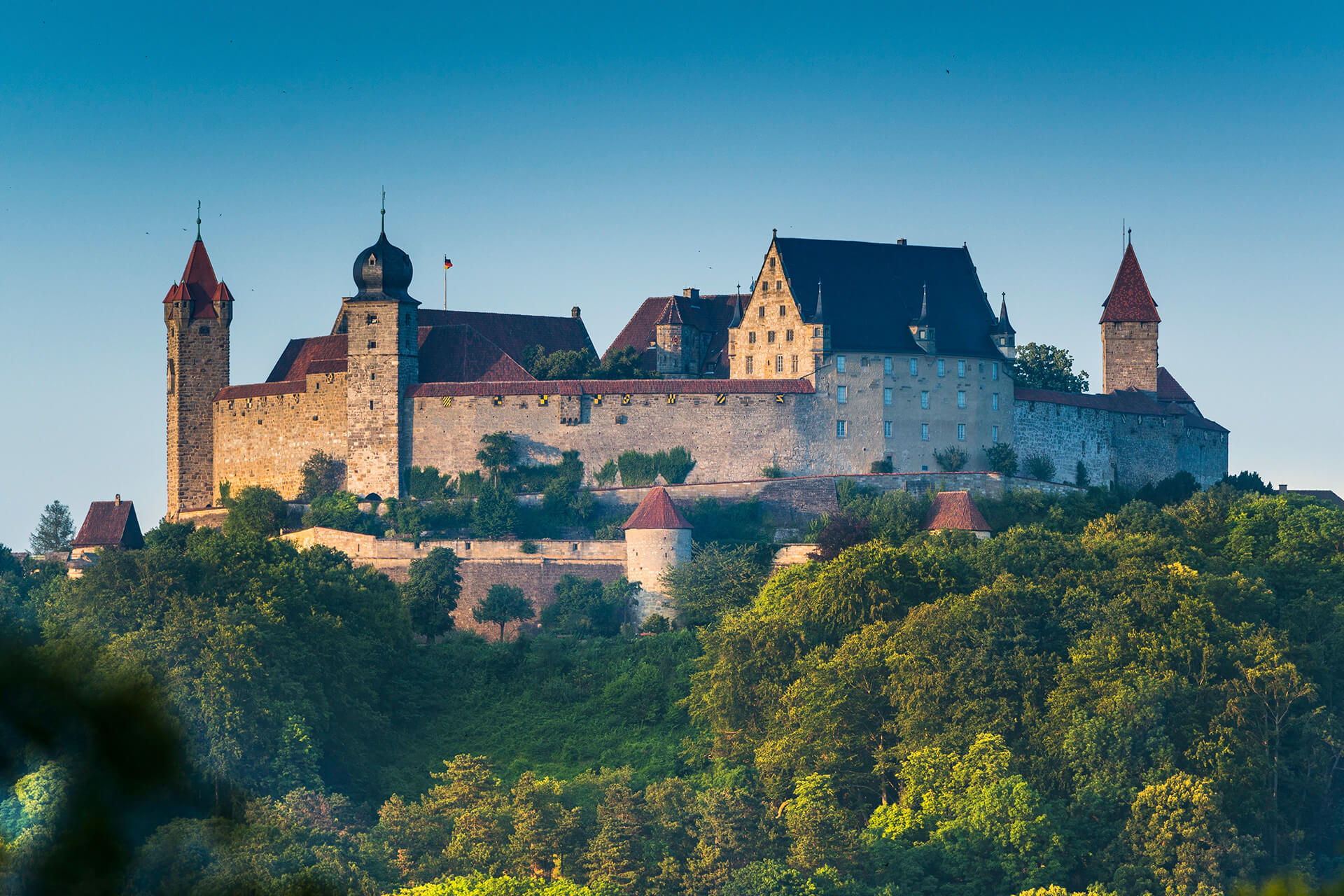 Ansicht Veste Coburg von Süden - Kunstsammlungen der Veste Coburg, Foto: Rainer Brabec