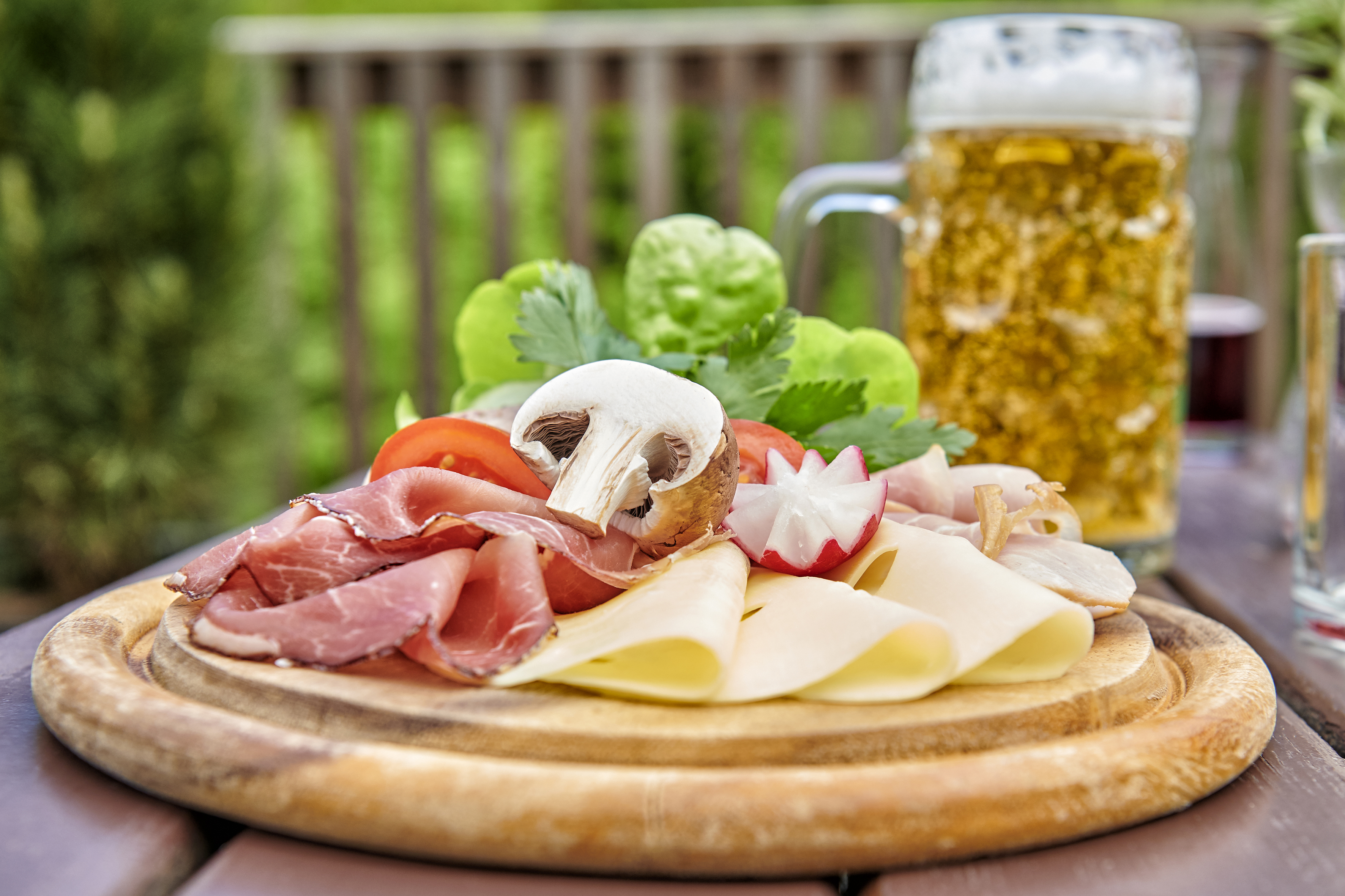 Echte fränkische Brotzeit; Foto: Florian Trykowski