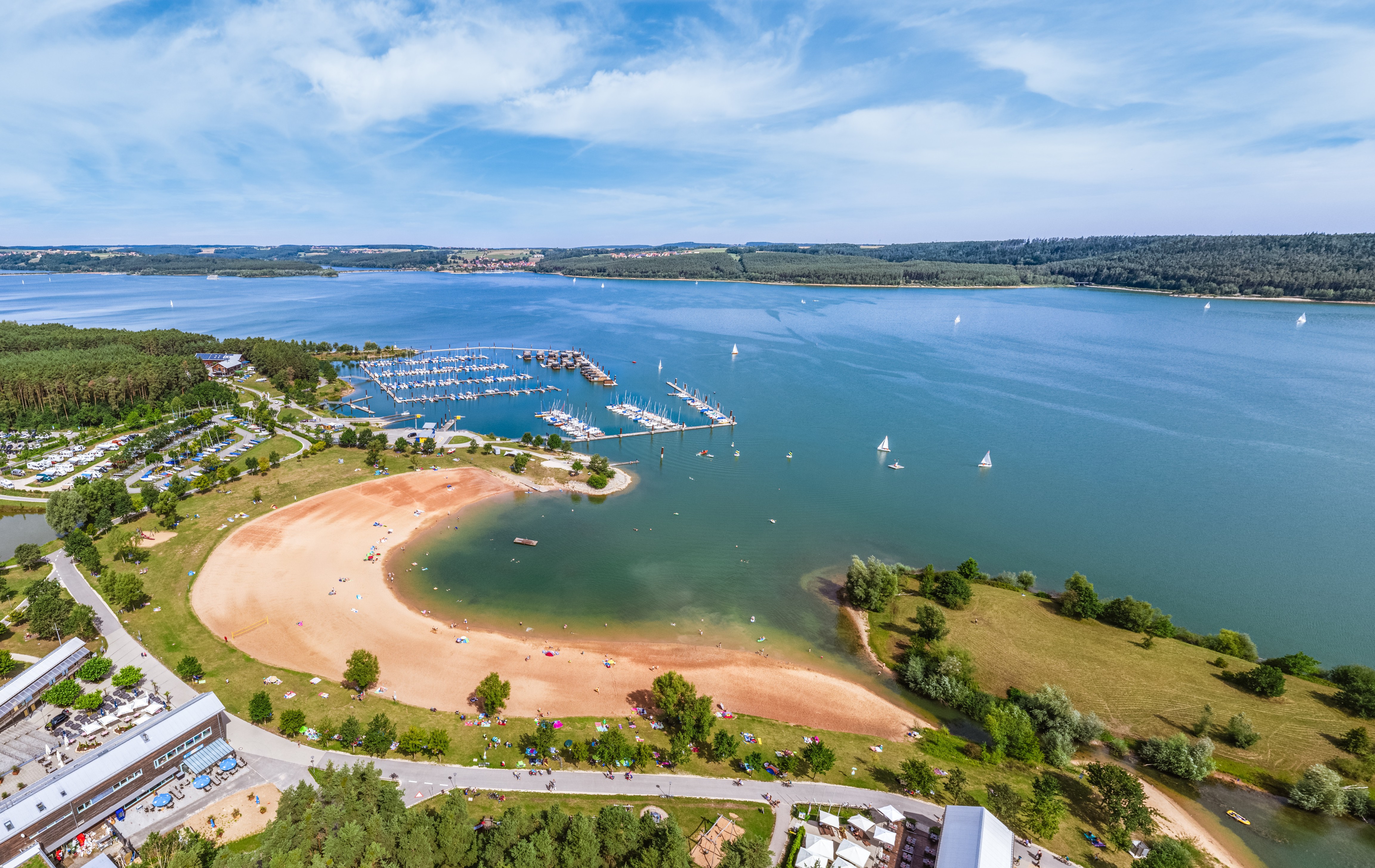 Panoramablick Brombachsee, Foto: Tourismusverband Fränkisches Seenland