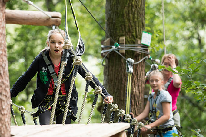 Im Hochseilgarten, Foto: NLT / Thomas Geiger