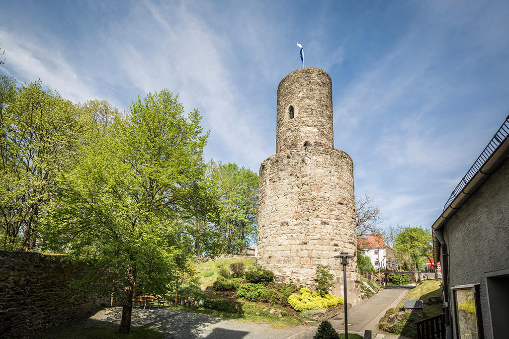 Butterfassturm der Burg Neuhaus, Foto: Oberpfälzer Wald / Thomas Kujat