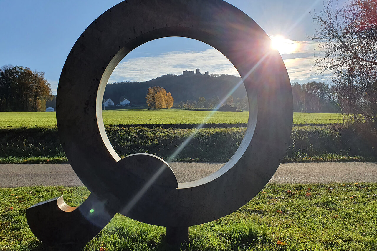 Habershöhe mit Blick auf die Burgruine Wolfstein, Foto: Katja Schumann