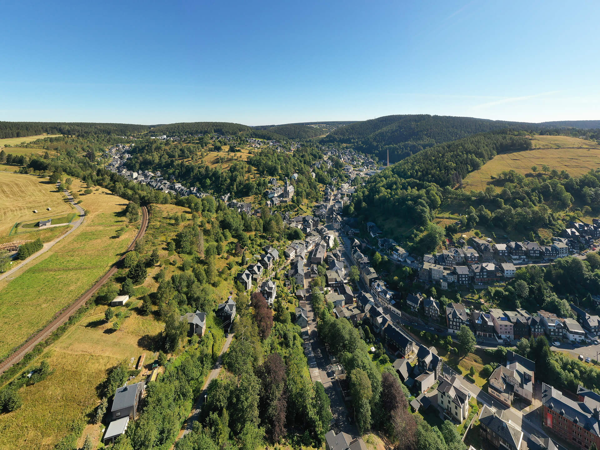 Lauscha von oben, Foto: Sebastian Buff