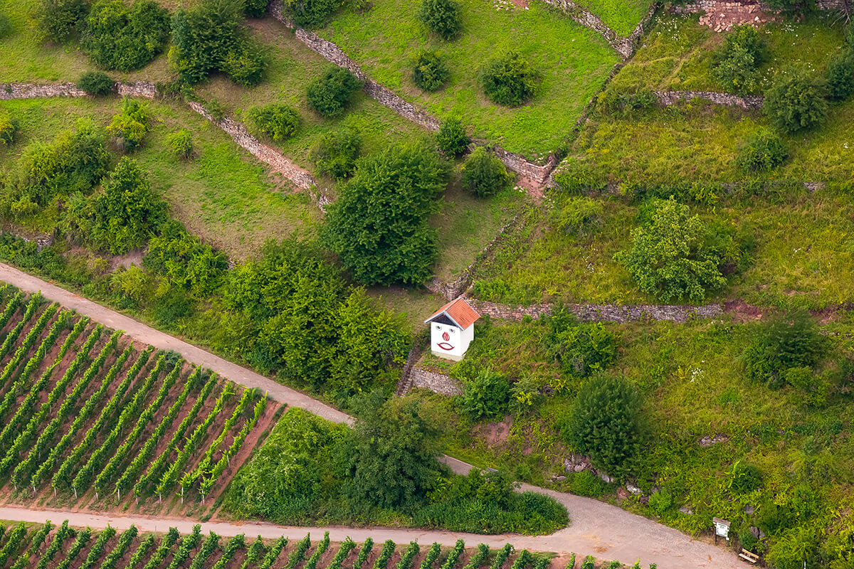 Luftbild Gesichtshäuschen Ziegelanger, Foto: Folker Bergmann Luftbild Gesichtshäuschen Ziegelanger, Foto: Folker Bergmann